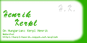 henrik kerpl business card